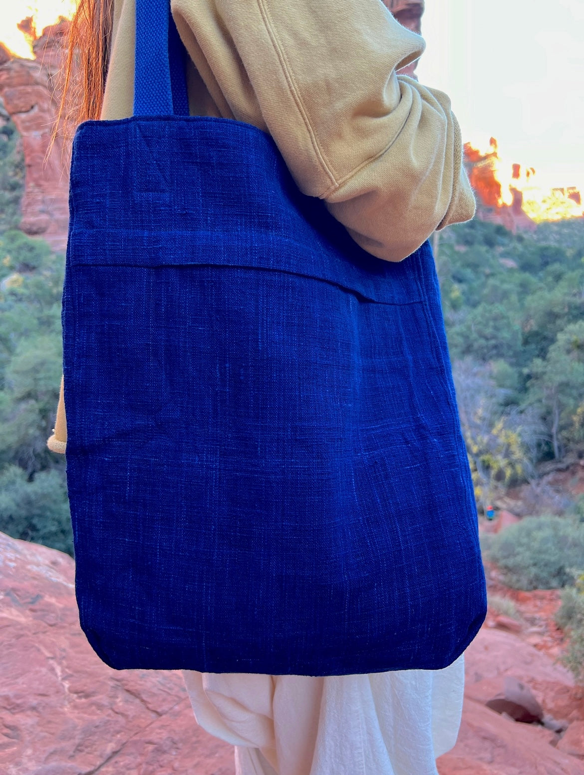 Tote Bag: Handwoven Cotton Natural Dye