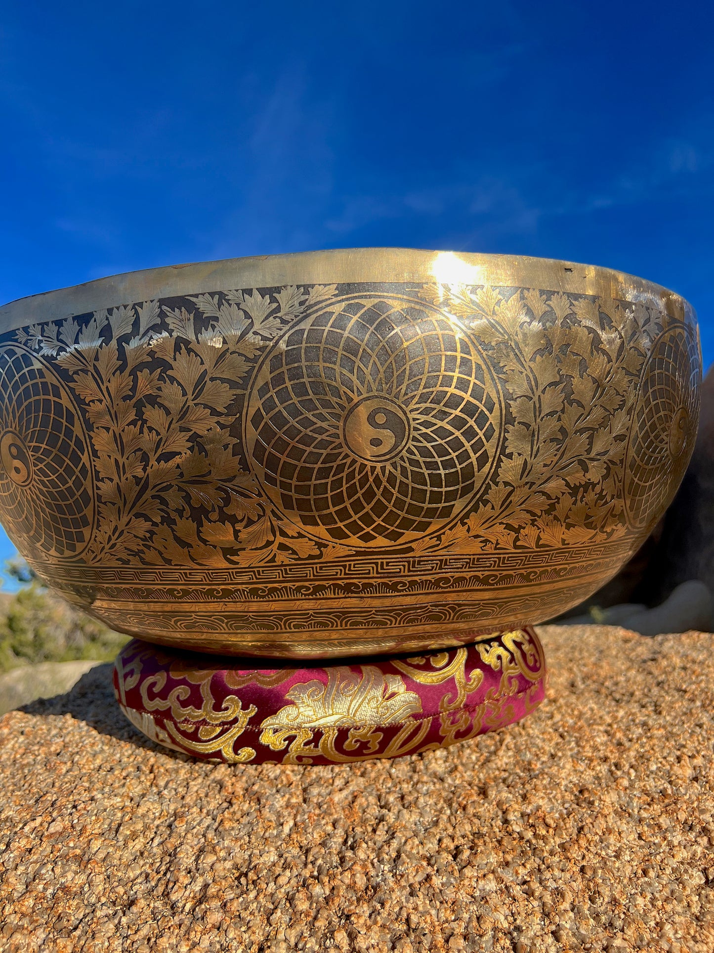 Standing Bowl with Sacred Mantras