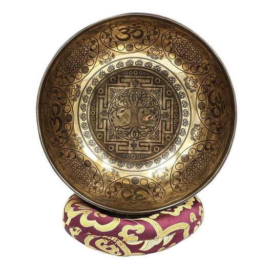 Tibetan Hand Beaten Jam Bowl with Mantras