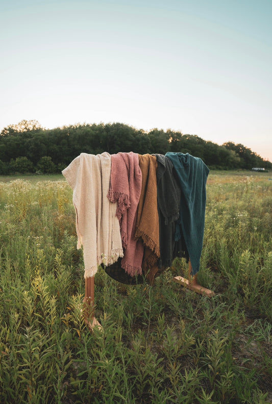 Handwoven Cotton Natural Dye Blankets