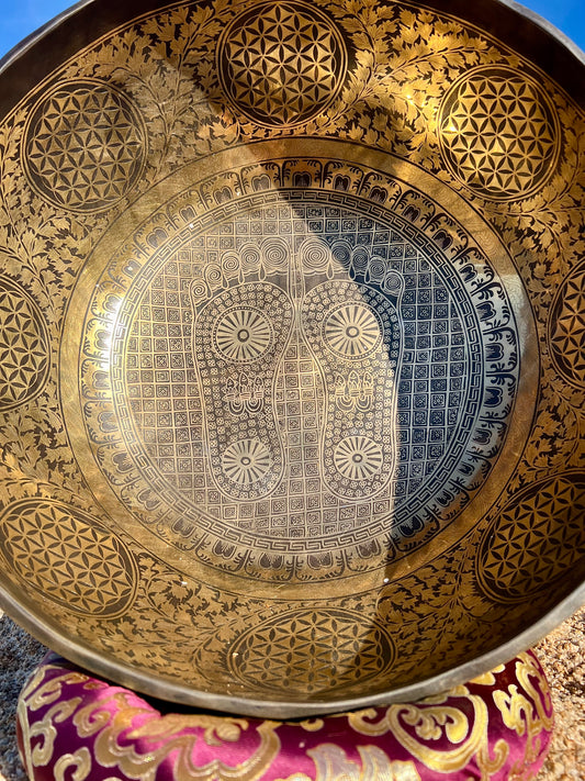 Standing Bowl with Sacred Mantras